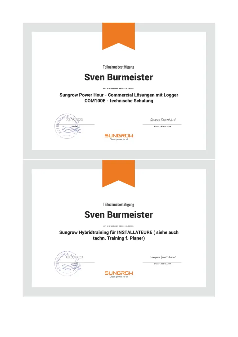 techn. Schulung & technisches Training