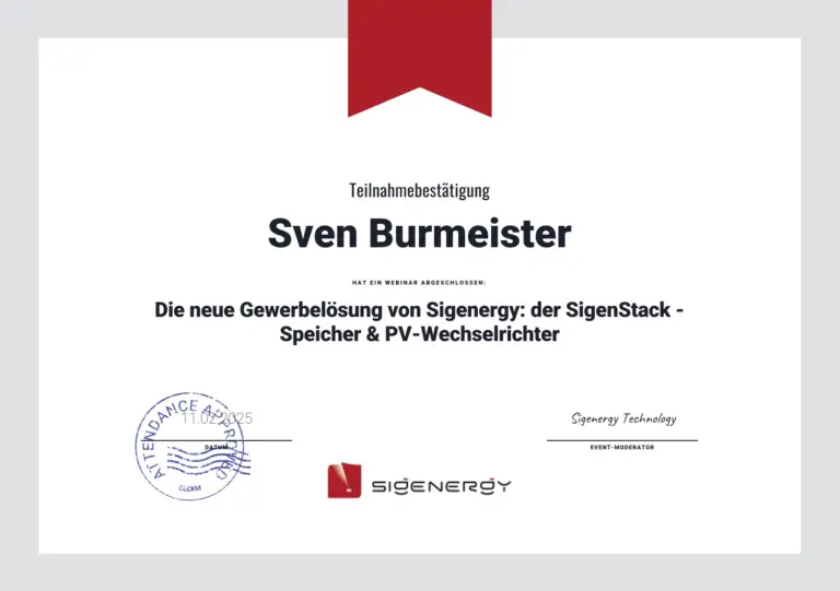 Sigenergy Speicher & PV Wechselrichter