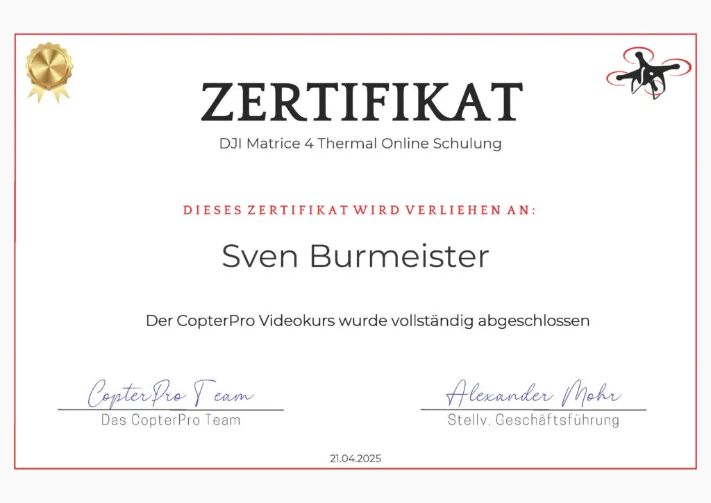 Zertifikat Wärmebildinspektion für Photovoltaik